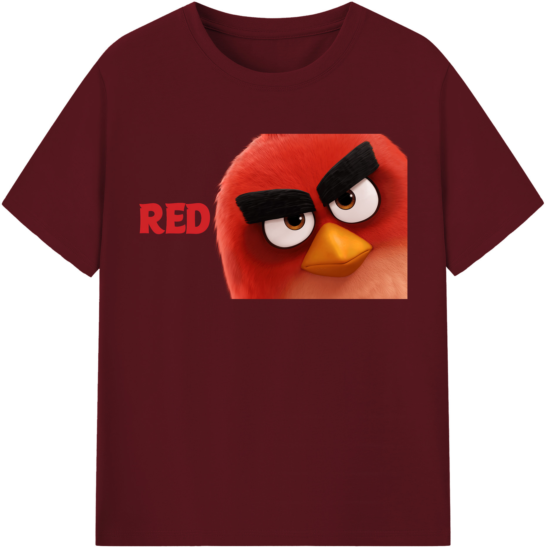 （画像用） Angry Birds アングリーバード 綿100％半袖Tシャツ（フロントプリント）